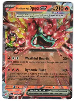 Hearthflame Mask Ogerpon ex - 017/131 SV: Prismatic Evolutions Pokemon TCG - Image 1