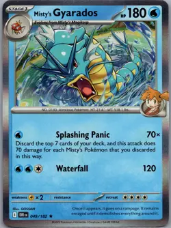 Pokemon Misty's Gyarados Deck Exclusives #049/182 Near Mint or Better - Image 1