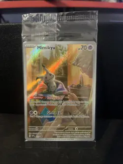Pokemon TCG Paldean Fates Mimikyu Full Art Promo SVP75 M/Nm Condition Sealed - Image 1