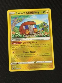 Holo Radiant Charjabug 051/159 Radiant Rare Crown Zenith Pokemon TCG - Image 1