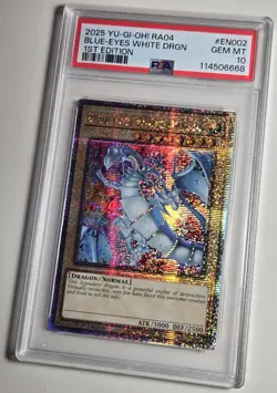 2025 YU-GI-OH! Blue Eyes White Dragon RA04-EN002 QCR PSA 10 - Image 3