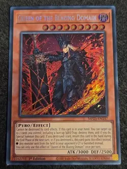 Yugioh! Queen of the Blazing Domain MP25-EN147 Prismatic Secret Rare - Image 1