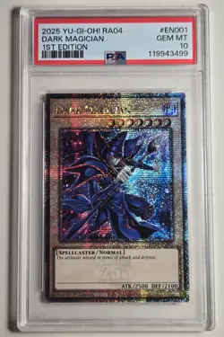 2025 YU-GI-OH! QUARTER CENTURY STAMPEDE Dark Magician RA04-EN001 QCR PSA 10 QCSR - Image 1