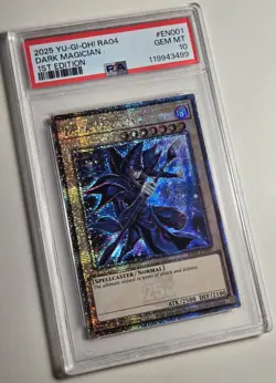 2025 YU-GI-OH! QUARTER CENTURY STAMPEDE Dark Magician RA04-EN001 QCR PSA 10 QCSR - Image 2