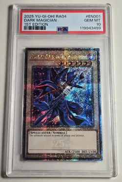2025 YU-GI-OH! QUARTER CENTURY STAMPEDE Dark Magician RA04-EN001 QCR PSA 10 QCSR - Image 4