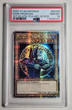 2025 YU-GI-OH! QUARTER CENTURY STAMPEDE Dark Magician QCR RA04-EN106 QCSR PSA 10 - Image 1