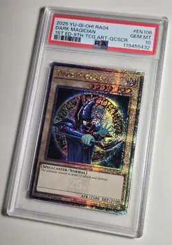 2025 YU-GI-OH! QUARTER CENTURY STAMPEDE Dark Magician QCR RA04-EN106 QCSR PSA 10 - Image 3