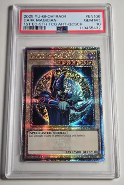 2025 YU-GI-OH! QUARTER CENTURY STAMPEDE Dark Magician QCR RA04-EN106 QCSR PSA 10 - Image 4