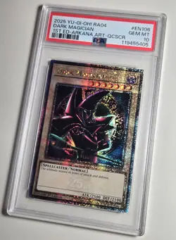 2025 YU-GI-OH! QUARTER CENTURY STAMPEDE Dark Magician QCR RA04-EN106 QCSR PSA 10 - Image 3