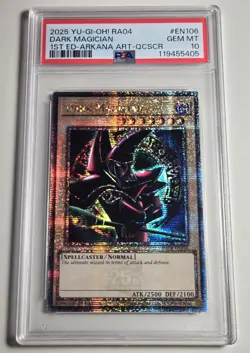 2025 YU-GI-OH! QUARTER CENTURY STAMPEDE Dark Magician QCR RA04-EN106 QCSR PSA 10 - Image 4