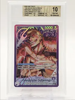 DONQUIXOTE DOFLAMINGO 2026 ONE PIECE ALT ART LEADER #OP14-060 BGS 10 Q4444 - Image 1