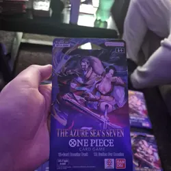 LOT of (10) OP-14 Sleeved Booster Packs Of One Piece TCG The Azure Sea's Seven - Image 2