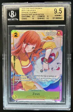 2024 One Piece BCG Fest Zeus Promo Playmat #OP11-106 BGS 9.5 - Image 1
