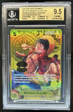 2025 One Piece 2nd Anniversary Promo Monkey D Luffy #ST13-015 BGS 9.5 - Image 1