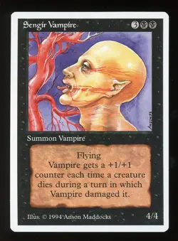 NM/MINT+ Summer Magic Sengir Vampire ~ Vintage MTG ~ RARER than Alpha!!! - Image 1