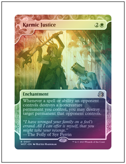 1x Karmic Justice, Enchanting Tales Foil, Magic the Gathering MTG NM - Image 1