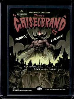 2025 Magic MTG Innistrad Remastered Griselbrand Foil Rare Shiny Showcase #0485 - Image 1