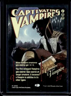 2025 Magic MTG Innistrad Remastered Captivating Vampire Foil Shiny Rare #0484 - Image 1
