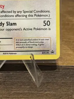 Snorlax XY179 Black Star Promo Holo Pokemon Card LP- Crease XY Promo Rare - Image 2