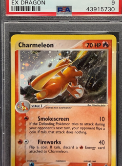 POKEMON 2003 CHARMELEON-HOLO EX DRAGON #99 PSA 9 *SWIRL* - Image 3