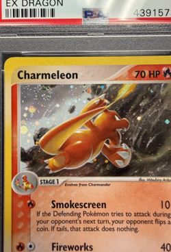 POKEMON 2003 CHARMELEON-HOLO EX DRAGON #99 PSA 9 *SWIRL* - Image 4