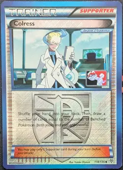Colress Reverse Holo 118/135 Plasma Storm Pokemon League Promo Card - Image 1
