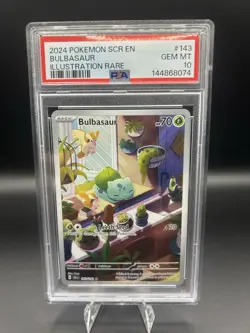 Pokemon Bulbasaur Sv07: Stellar Crown 143/142 Illustration Rare Holo PSA 10 2024 - Image 1