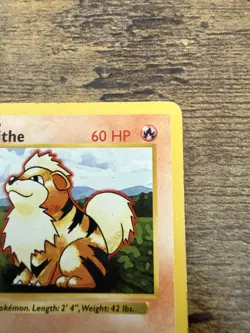 Never Played Growlithe 28/102 Base Set SHADOWLESS Pokemon Card NM/NP - Image 5