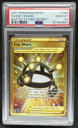 2021 Pokemon SWSH Battle Styles Exp. Share #180/163 PSA 10 - Image 1