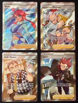 Pokemon TCG - Full Art Trainer Lot - Skyla, Mustard, Cafe Master, Lance - NM - Image 1