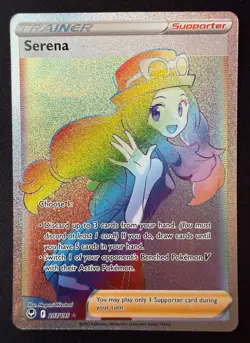 Pokemon TCG -Serena 207/195 (Secret/ Rainbow) - SWSH12: Silver Tempest - NM - - Image 1