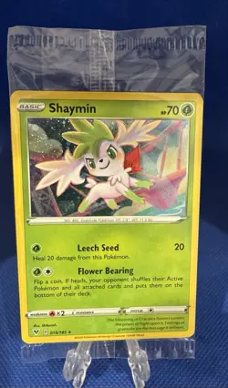 Pokemon TCG Shaymin Pokemon 015/185 Holo Rare SEALED PROMO Card - Image 1