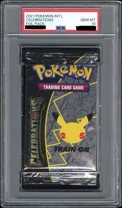 PSA 10 GEM MINT 2021 CELEBRATIONS BOOSTER PACK SEALED POKEMON 25TH ANNIVERSARY - Image 1