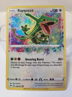 Pokemon Rayquaza #138/185 Vivid Voltage Amazing Rare (NM) 2020 - Image 1