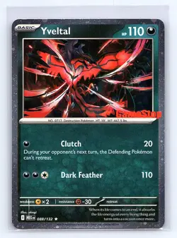 YVELTAL 088/132 Pokemon ME01: Mega Evolution GAMESTOP Promo Exclusive *hl - Image 1