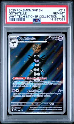 2025 POKEMON WHITE FLARE TECH STICKER COLLECTION GOTHITELLE PSA 10 - Image 1