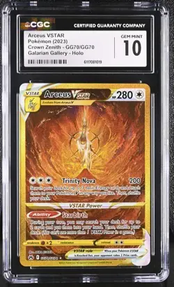 Pokemon Arceus VSTAR 2023 Crown Zenith GG70/GG70 Holo CGC 10 - Image 1