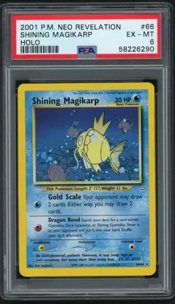2001 POKEMON NEO REVELATION #66 SHINING MAGIKARP-HOLO PSA 6 - Image 1