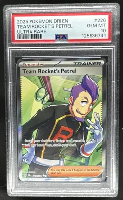 2025 Pokemon Destined Rivals Team Rocket's Petrel #226/182 PSA 10 - Image 1
