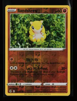 Sandshrew 131/264 Yuka Morii Reverse Holo SWSH08: Fusion Strike Pokemon Card - Image 1
