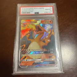 2019 HOLO POKEMON SUN & MOON HIDDEN FATES #9 CHARIZARD GX PSA 10 - Image 2