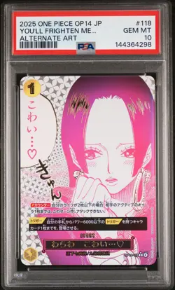 2025 ONE PIECE JPN THE AZURE SEA'S SEVEN ALT ART YOU'LL FRIGHTEN ME... PSA 10 - Image 1