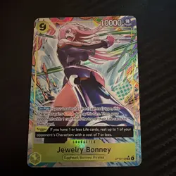 Jewelry Bonney OP13-108 SR Alt Art Carrying On His Will One Piece TCG English NM - Image 1