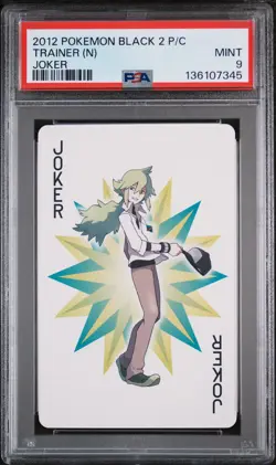 2012 POKEMON BLACK 2 PLAYING CARDS JOKER TRAINER (N) PSA 9 - Image 1