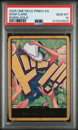 2025 ONE PIECE PRB02 NICO ROBIN-GOLD DON!! CARD PSA 10 - Image 1