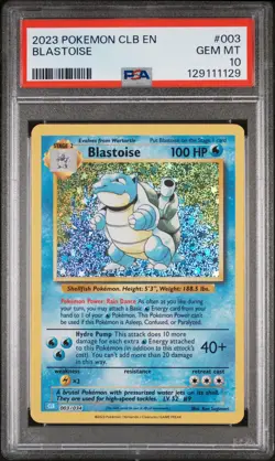 2023 POKEMON CLB CLASSIC CARD GAME #003 BLASTOISE PSA 10 - Image 1
