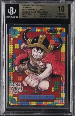 2025 ONE PIECE PROMOS JPN PREM CARD COLL #P110 MONKEY.D.LUFFY P BGS 10 - Image 1