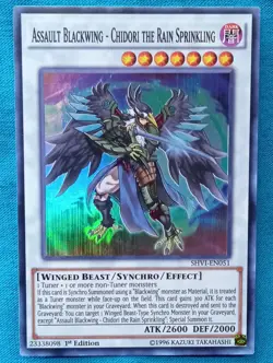 YuGiOh Cards - Assault Blackwing - Chidori the Rain S - SHVI-EN051 **Near Mint** - Image 1