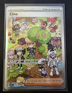 Pokemon TCG Clive Paldean Fates Holo Full Art Trainer Card 236/091 SV - Image 1