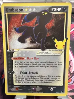 Pokemon Umbreon Star 17/17 Celebrations Classic Collection Holo Stamped Card TCG - Image 1